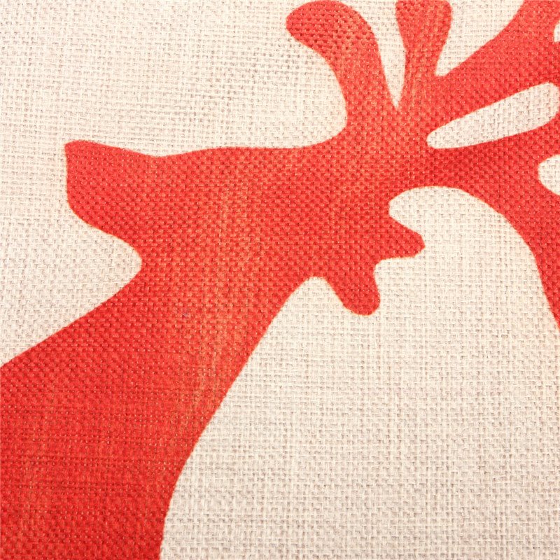 new top selling cushion covers pillow shells christmas reindeer linen cotton cover pillow case christmas decoration 17" x 17"