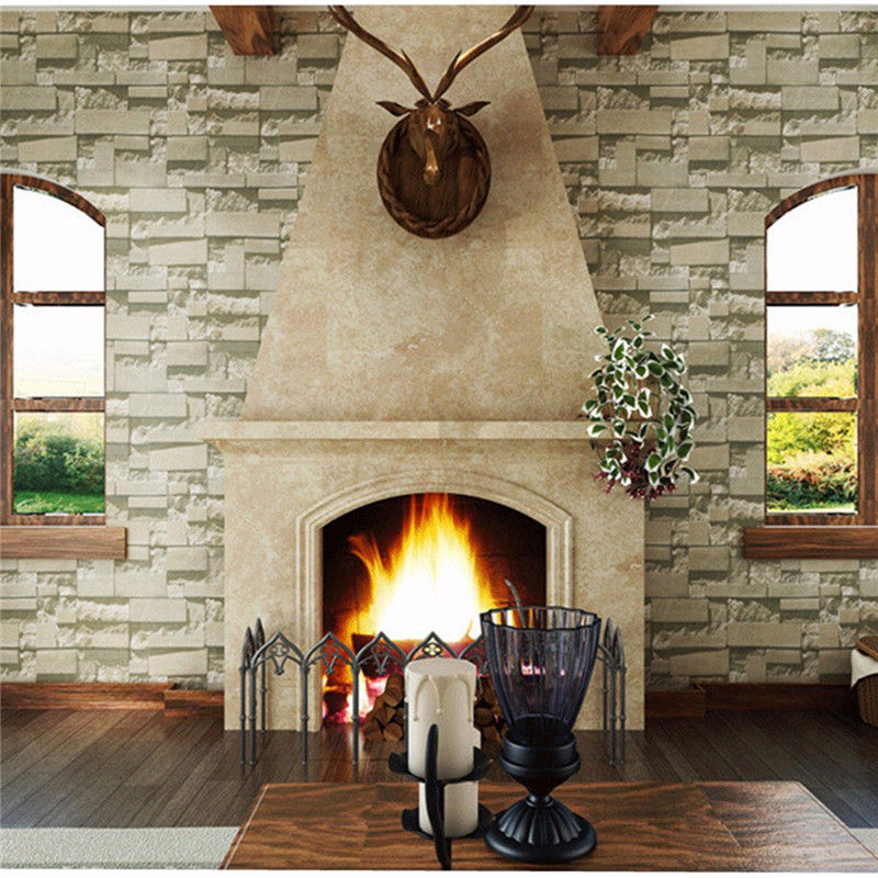newest 3d brick stone natural color slate outdoor environmental non-woven living room bedding room wallpaper 10x0.53m 2color newest 3d brick stone natural color slate outdoor environmental non-woven living room bedding room wallpaper 10x0.53m 2color