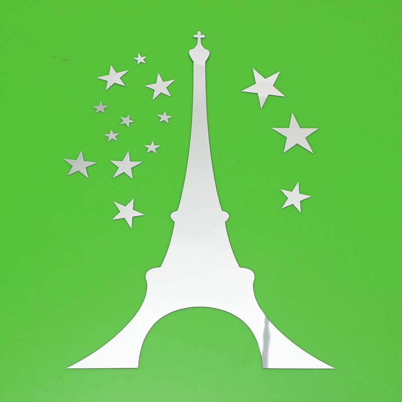newest!! best promotion removable acrylic decor wall sticker art decals home room wall mural tower eiffel stars fit decoration