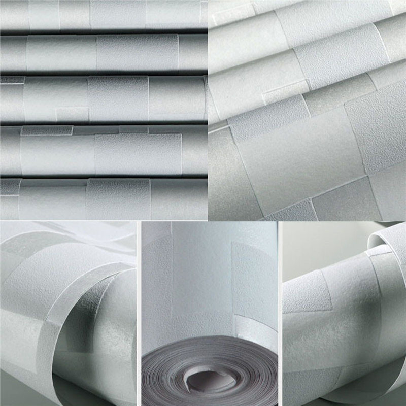 newest modern fashion simple 3d mosaic living room 10m non-woven fabrics wallpaper background decorate 10x0.53m 3 color home