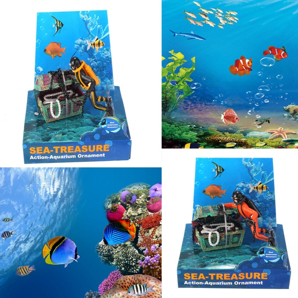 overvalue beautiful design treasure chest shaped aquarium action air ornament for decoration craft fish tank aquascaping new