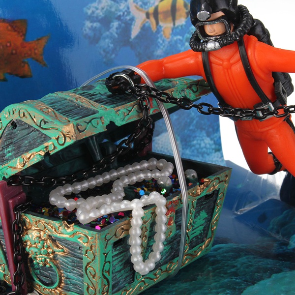 overvalue beautiful design treasure chest shaped aquarium action air ornament for decoration craft fish tank aquascaping new