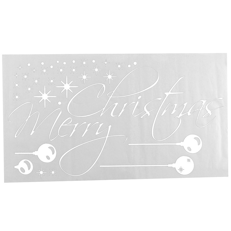 pvc removable snowflake wall sticker merry christmas xmas window showcase home decals decor red/white 58x32cm