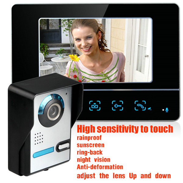 rainproof 7 inch hd lcd tft screen color video doorbell intercom night vision doorphone monitor sy811fa11