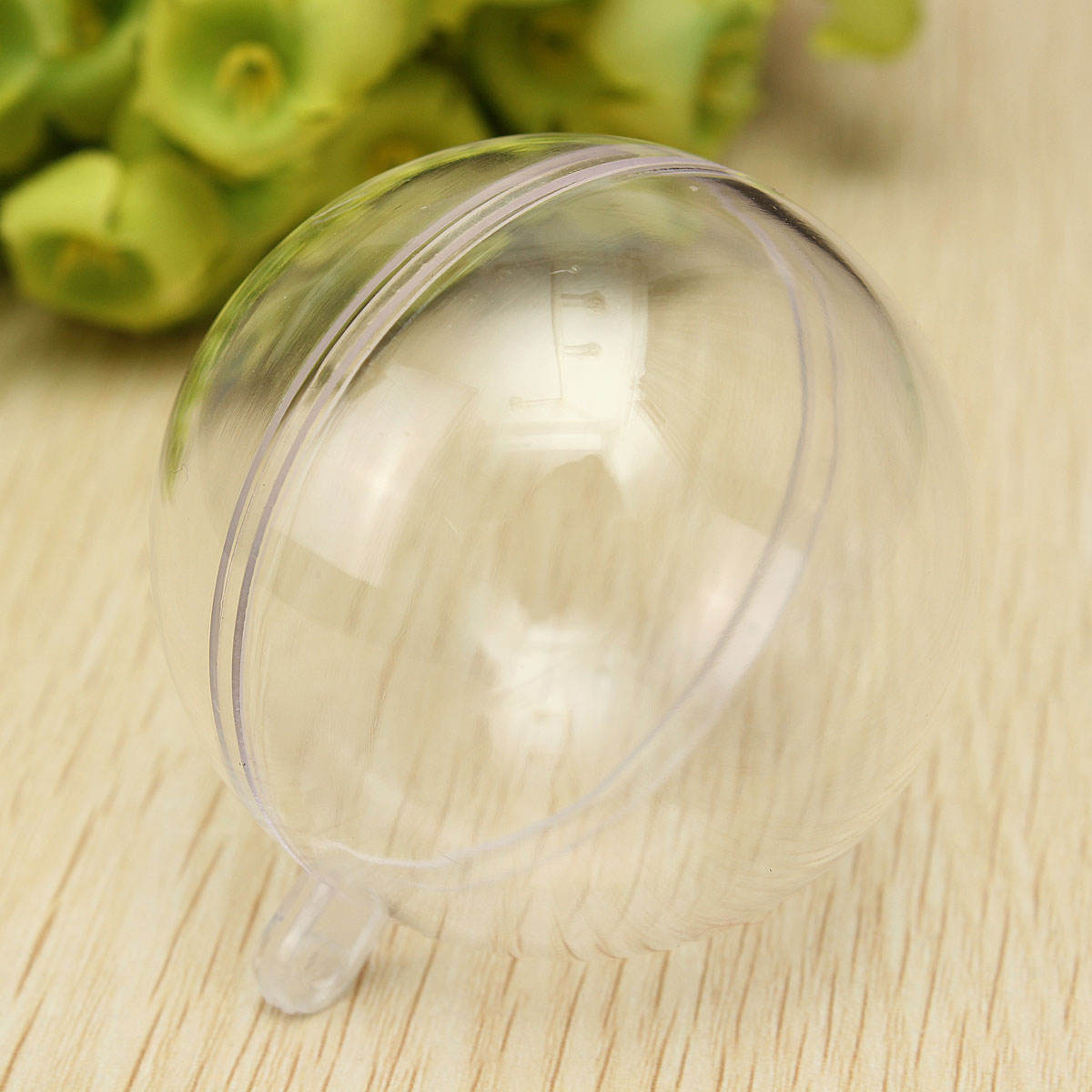 romantic design 10pcs christmas decorations ball transparent can open plastic christmas clear bauble ornament gift present