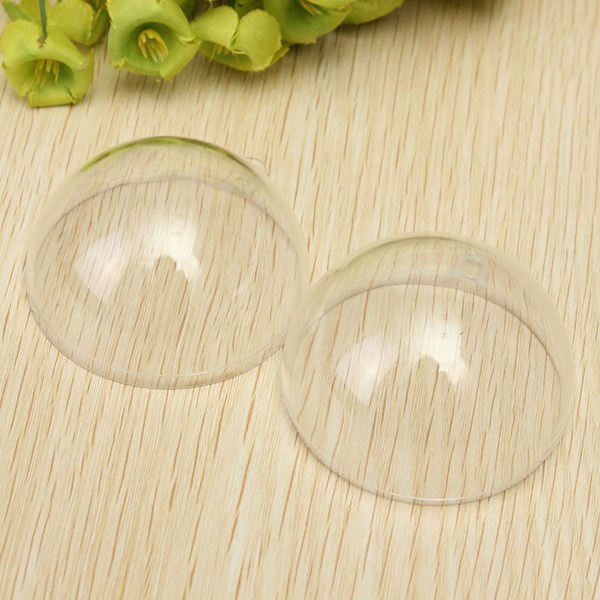 romantic design 10pcs christmas decorations ball transparent can open plastic christmas clear bauble ornament gift present