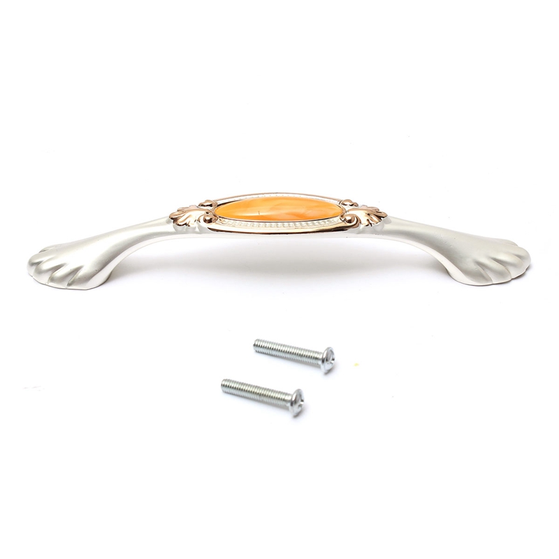 stylish fashion gold imitation jade 128mm cabinet door drawer hardware knobs pull handles zinc the best quality