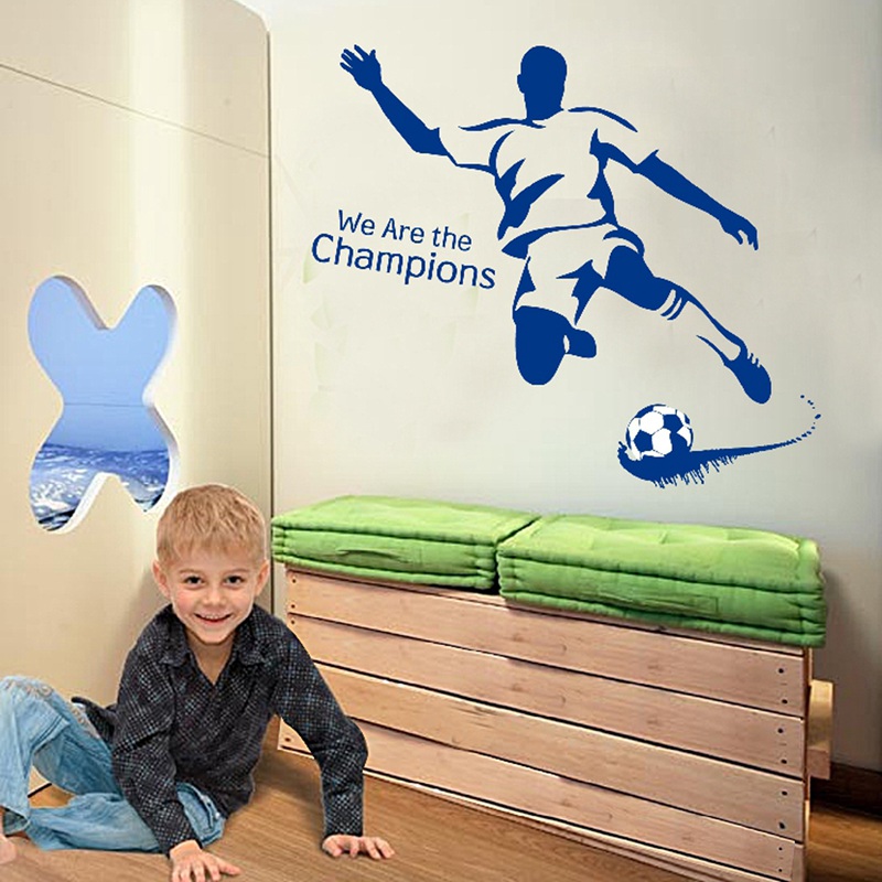 we are the champions football soccer removable wall sticker kids rooms decor wallpaper art decals home garnish 69.5 x 50 cm we are the champions football soccer removable wall sticker kids rooms decor wallpaper art decals home garnish 69.5 x 50 cm