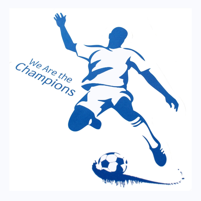 we are the champions football soccer removable wall sticker kids rooms decor wallpaper art decals home garnish 69.5 x 50 cm