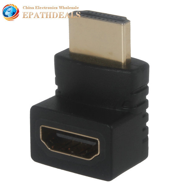 1080p right angle usb male to female hdmi male to hdmi female extension cable adapter for hdtv / dvd / ps3