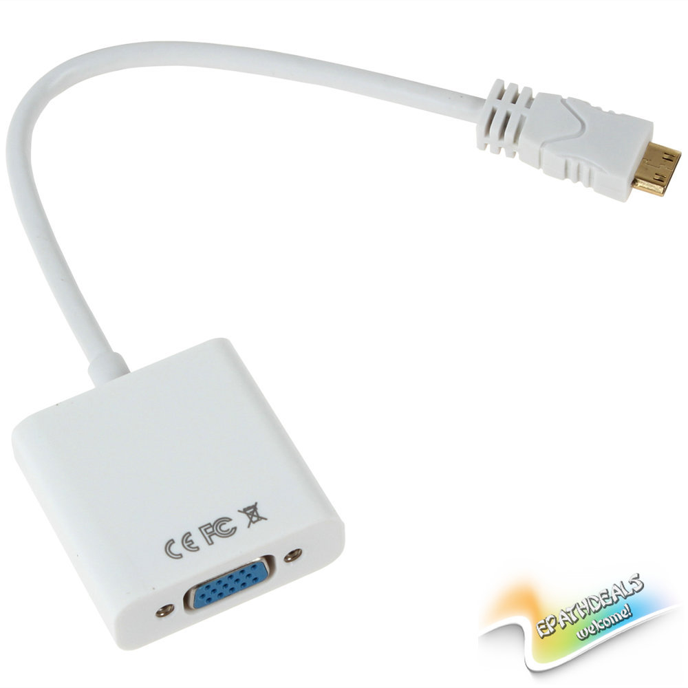 1080p type c mini hdmi to vga converter adapter hdmi male to vga rgb female cable video adapter dropship & whole