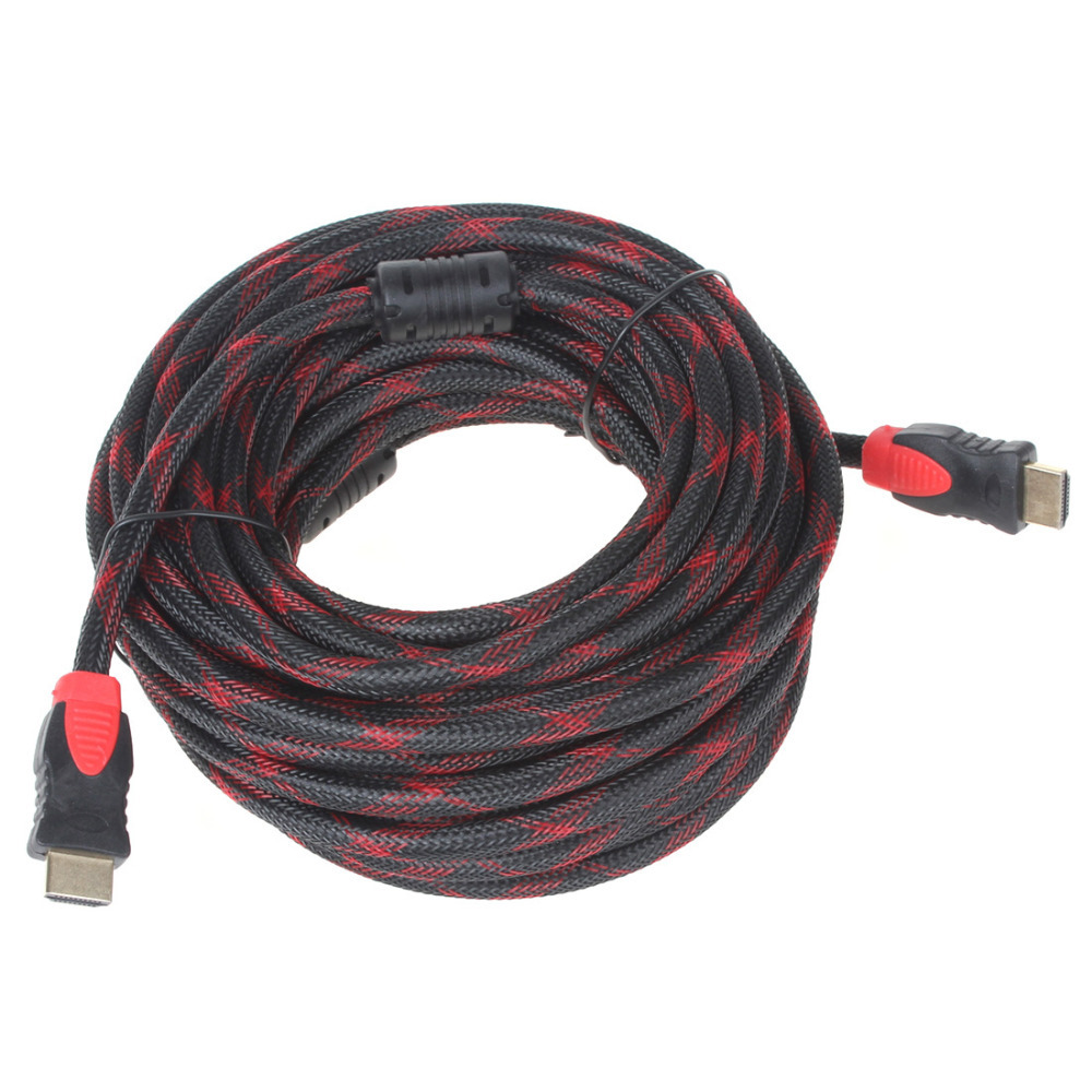 10m hdmi cable male to male 28awg video / audio av cable with ferrite core for ps3 dvd hdtv