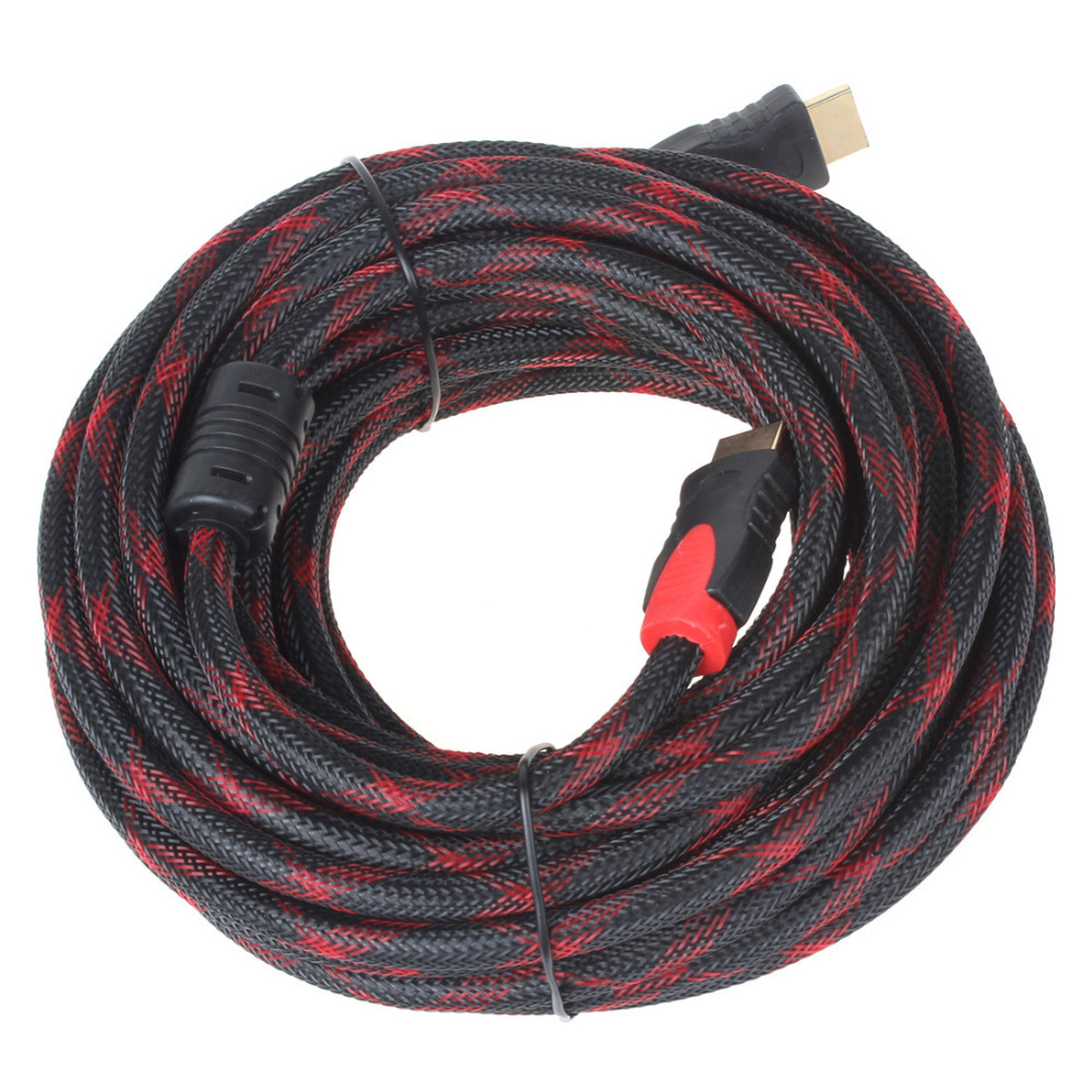 10m hdmi cable male to male 28awg video / audio av cable with ferrite core for ps3 dvd hdtv
