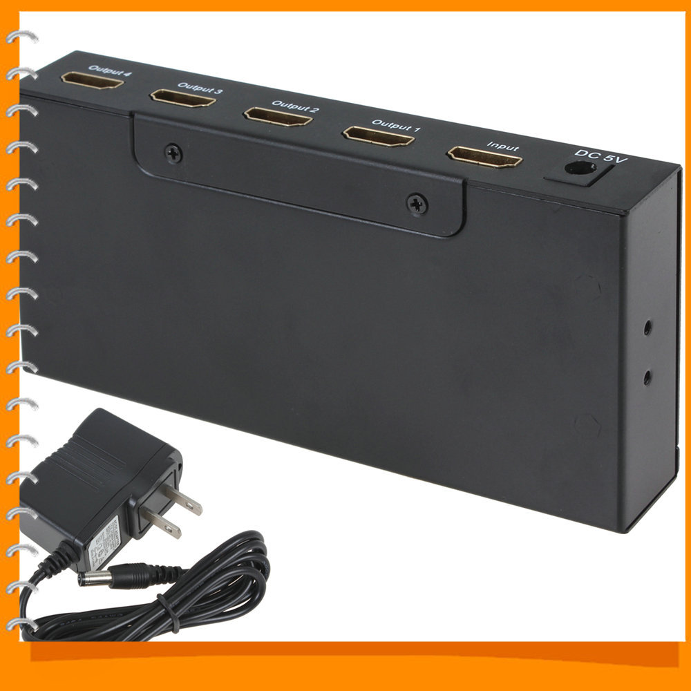 4 port 1 x 4 audio video converter switcher 1080p hd hdmi splitter amplifier multiplier box for hd tv ps3 / 3d 4 port 1 x 4 audio video converter switcher 1080p hd hdmi splitter amplifier multiplier box for hd tv ps3 / 3d