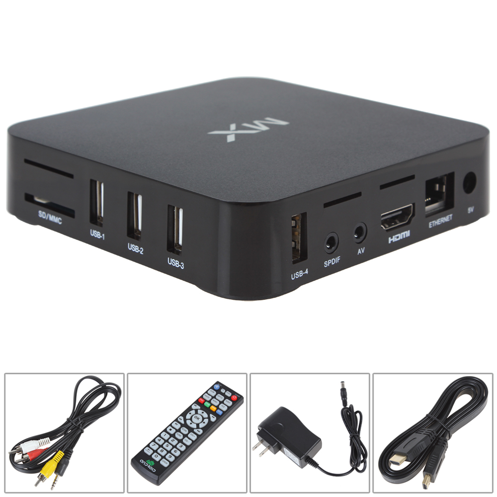 4 x usb 2.0 dual power mx tv box android 4.2.2 dual core cortex a9 hdmi 1.4 1080p full hd wifi tv box media player with remote