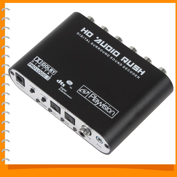 5.1 channel mini decoder dts / ac3 hd audio rush digital surround sound decoder audio gear for hd players dvd xbox360 5.1 channel mini decoder dts / ac3 hd audio rush digital surround sound decoder audio gear for hd players dvd xbox360