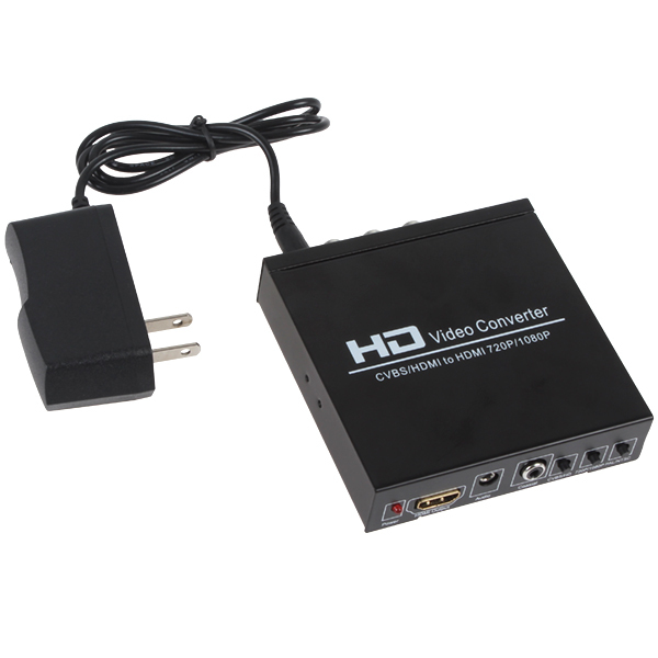 av / cvbs / hdmi to hdmi 720p / 1080p hd video converter adapter supporting pal / ntsc