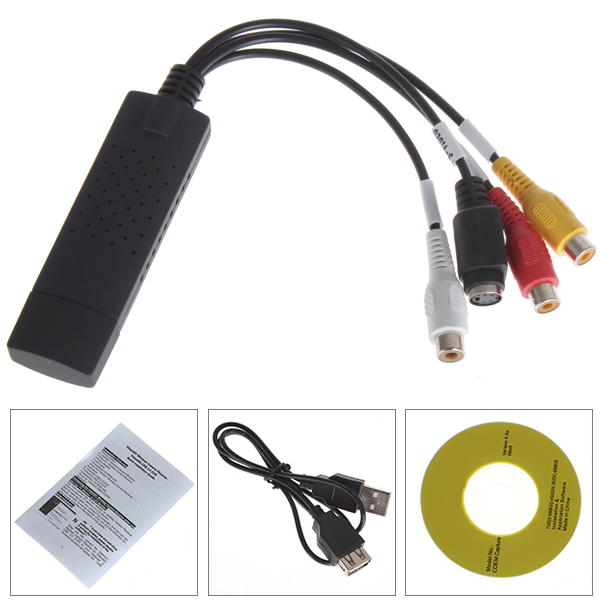 dvd dvr usb 2.0 video capture card adapter video grabber device with stereo audio cable