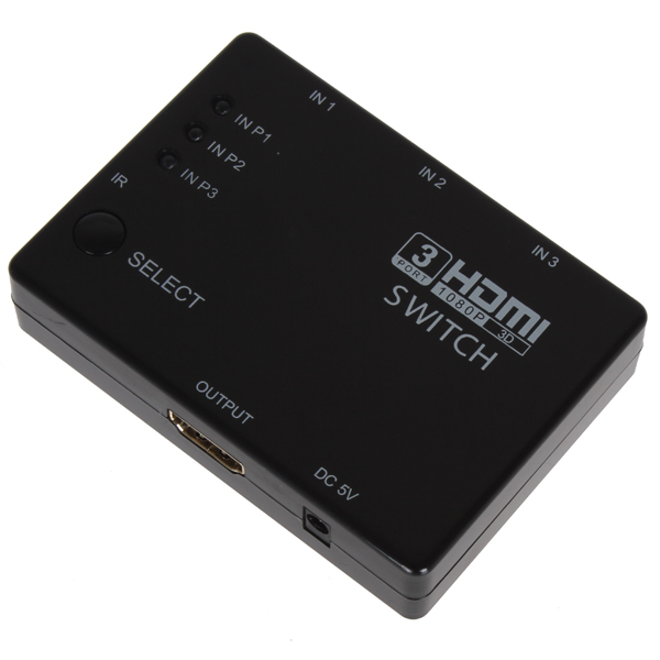 high performance intelligent 3 port 1080p mini hdmi amplifier switch switcher hdmi video splitter auto + remote control