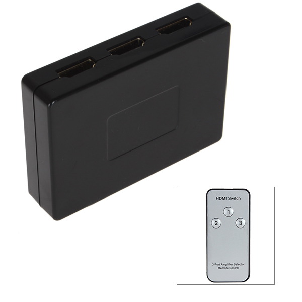 high performance intelligent 3 port 1080p mini hdmi amplifier switch switcher hdmi video splitter auto + remote control