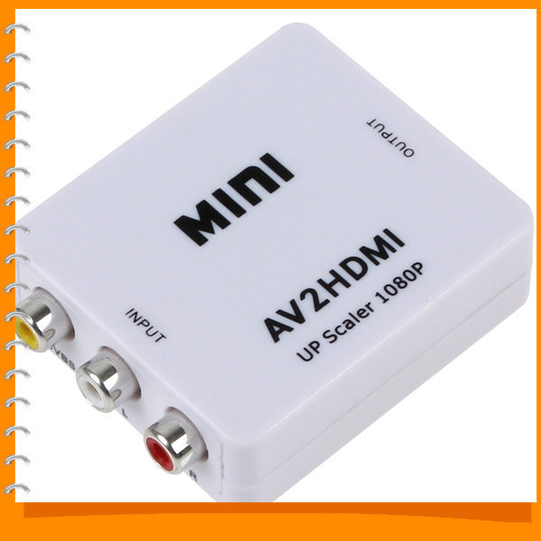mini composite av cvbs 3rca to hdmi video converter adapter 720p 1080p upscaler for hdtv