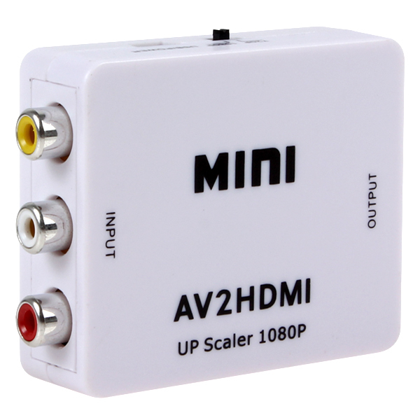 mini composite av cvbs 3rca to hdmi video converter adapter 720p 1080p upscaler for hdtv