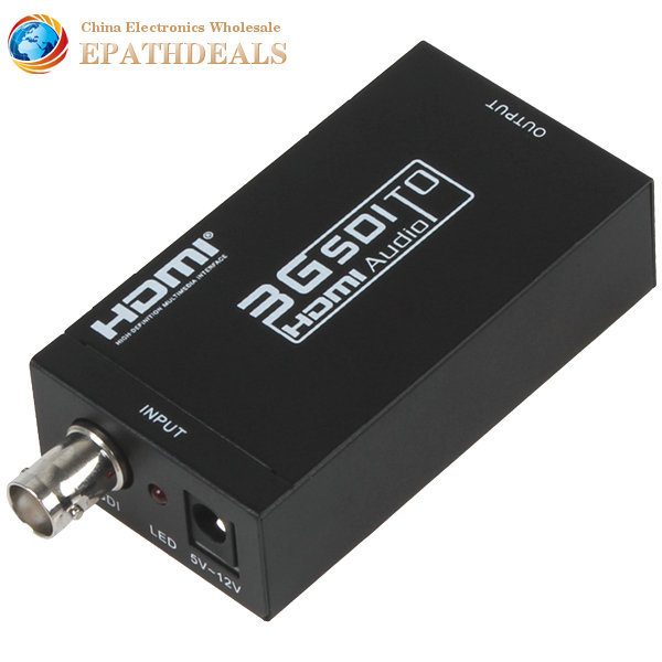 mini hd 1080p 3g sdi to hdmi converter box hdmi adapter support sd / hd-sdi / 3g-sdi signals showing on hdmi display