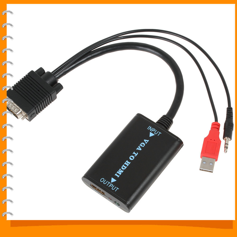 portable mini hd vga to hdmi cable connector audio video converter adapter male to female usb splitter portable mini hd vga to hdmi cable connector audio video converter adapter male to female usb splitter