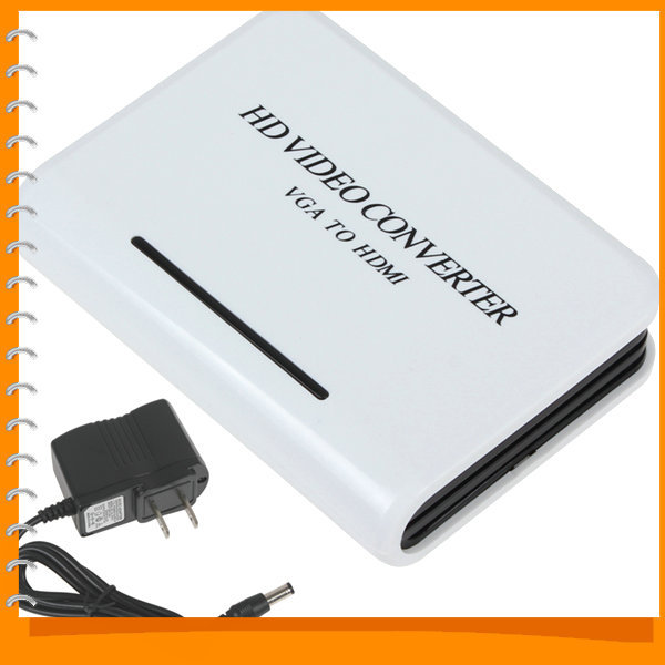 protable 1080p vga + audio to hdmi converter box vga to hdmi adapter for pc to hd video / hdtv