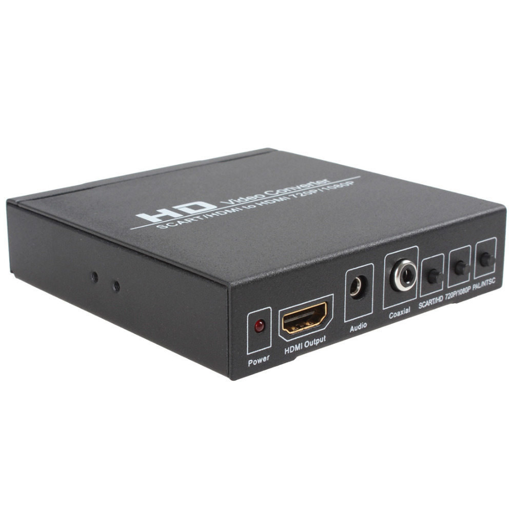 scart / hdmi to hdmi converter 720p / 1080p hd video converter monitor box adapter for hdtv / dvd / stb