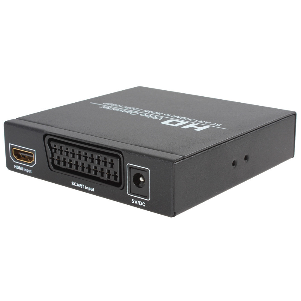 scart / hdmi to hdmi converter 720p / 1080p hd video converter monitor box adapter for hdtv / dvd / stb