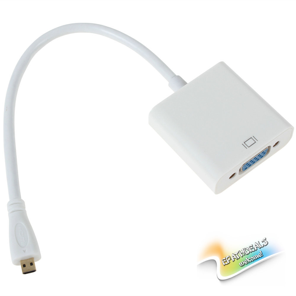 type d micro hdmi to vga converter adapter micro hdmi male to vga female cable adapter with chipset dropship & whole