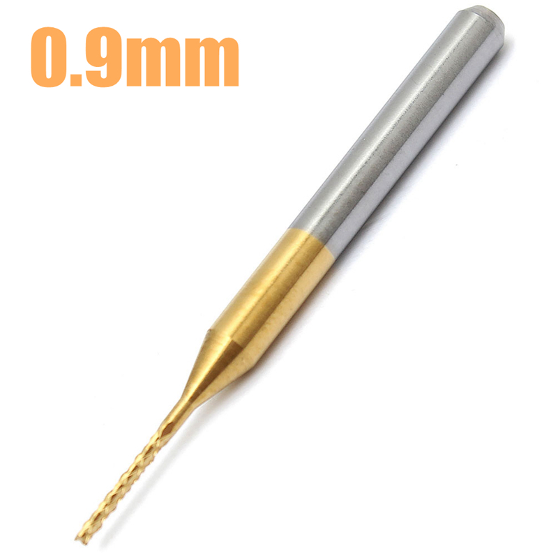 0.9mm new tungsten steel titanium coat carbide end mill engraving bits cnc pcb rotary burrs milling cutter drill bit 0.9mm new tungsten steel titanium coat carbide end mill engraving bits cnc pcb rotary burrs milling cutter drill bit