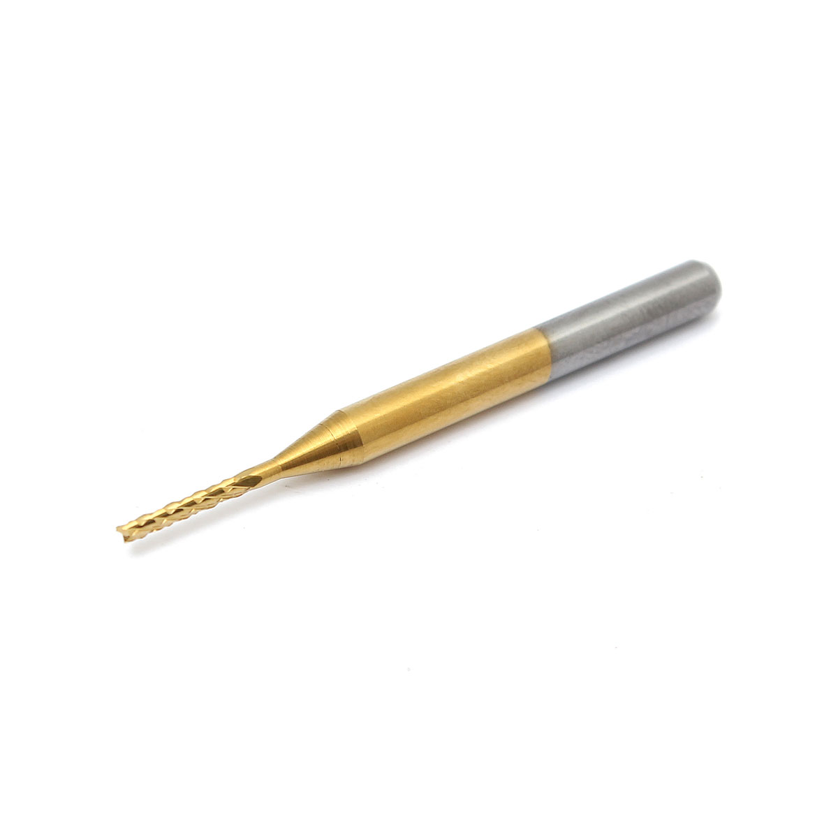 1.1mm new arrival tungsten steel titanium coat carbide end mill engraving bits cnc pcb rotary burrs milling cutter drill bit