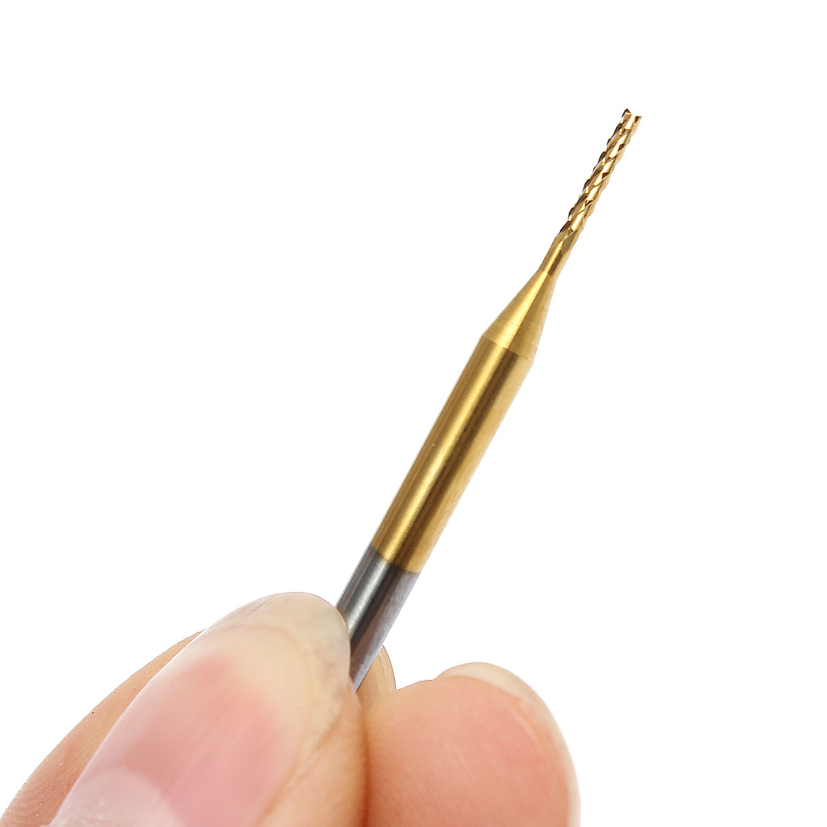 1.1mm new arrival tungsten steel titanium coat carbide end mill engraving bits cnc pcb rotary burrs milling cutter drill bit