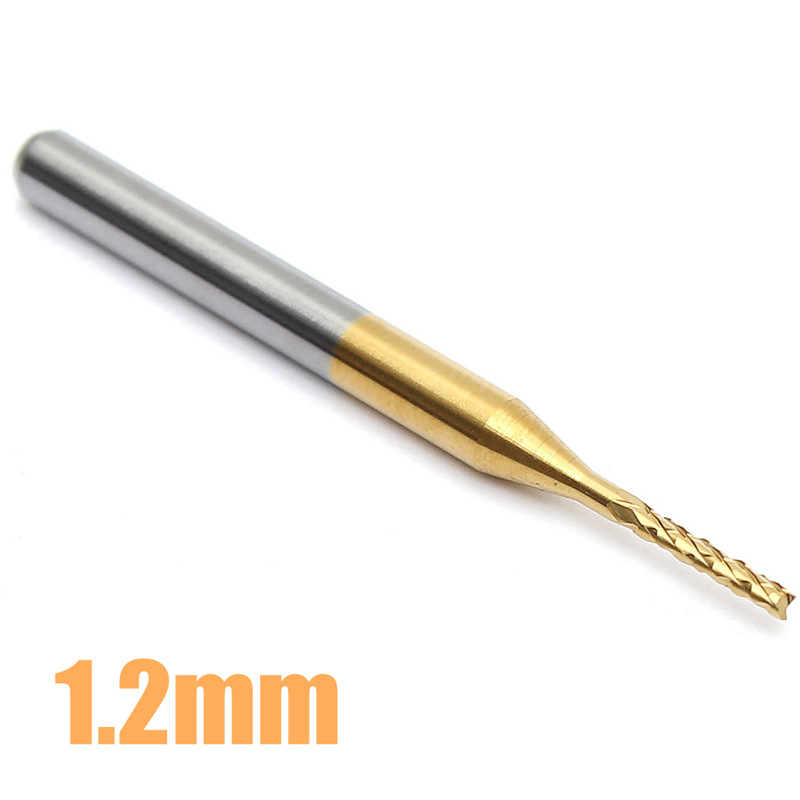 1.2mm tungsten steel titanium coat carbide end mill engraving bits cnc pcb rotary burrs milling cutter drill bit 1.2mm tungsten steel titanium coat carbide end mill engraving bits cnc pcb rotary burrs milling cutter drill bit