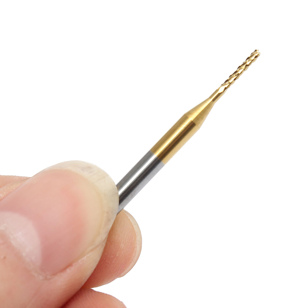 1.2mm tungsten steel titanium coat carbide end mill engraving bits cnc pcb rotary burrs milling cutter drill bit