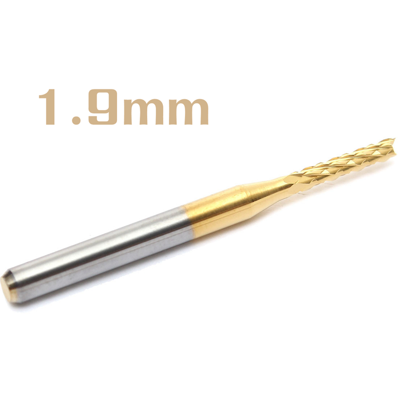 1.9mm new tungsten steel titanium coat carbide end mill engraving bits cnc pcb rotary burrs milling cutter drill bit 1.9mm new tungsten steel titanium coat carbide end mill engraving bits cnc pcb rotary burrs milling cutter drill bit