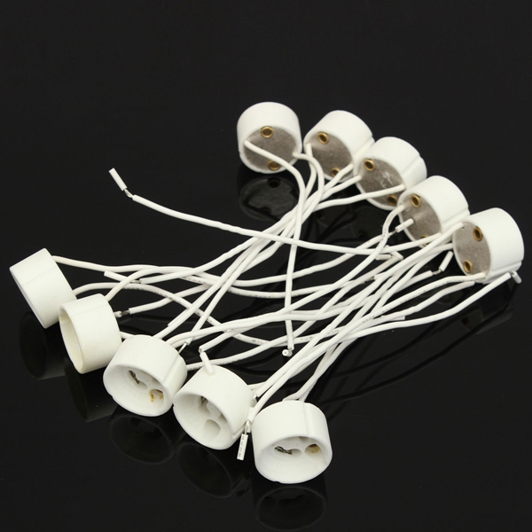 10pcs led bulb gu10 socket holder base halogen lamp light ceramic wire connector lampholders 10pcs led bulb gu10 socket holder base halogen lamp light ceramic wire connector lampholders