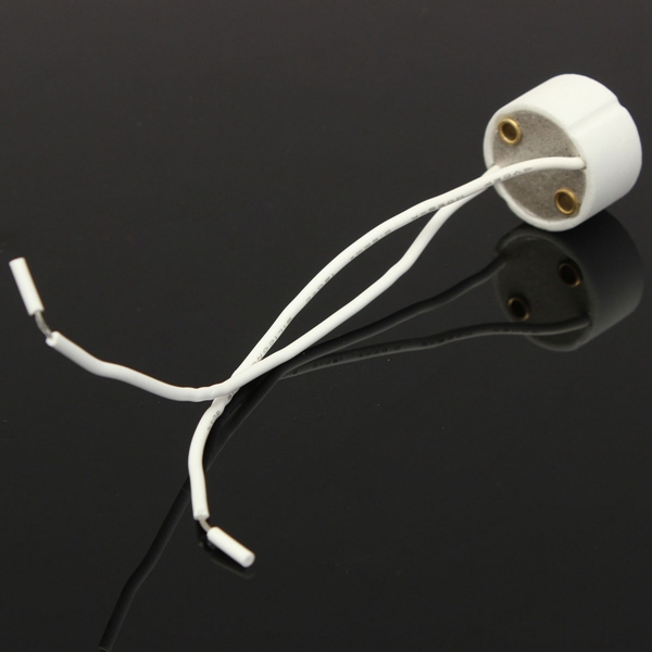 10pcs led bulb gu10 socket holder base halogen lamp light ceramic wire connector lampholders
