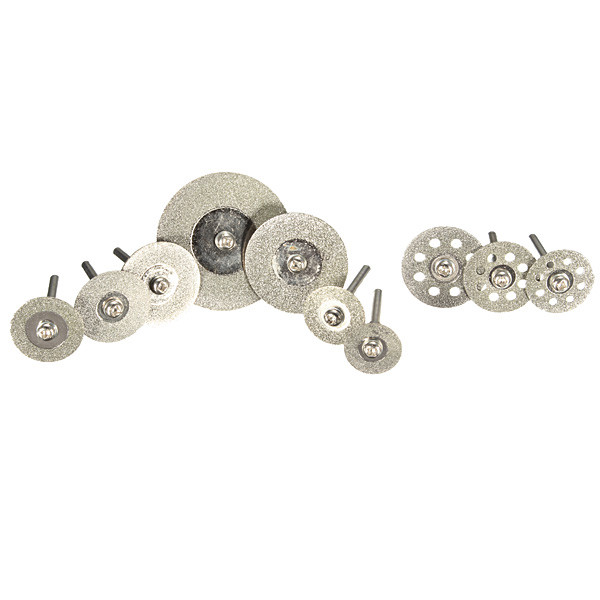10pcs/lot diamond cutting blade cutting wheel set dremel rotary tool handle diameter 3mm mainly used for metal cutting stone