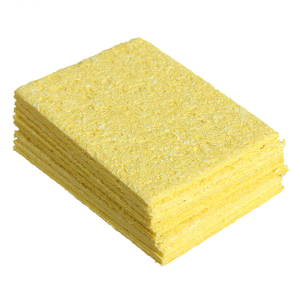 10pcs universal soldering iron replacement sponges solder iron tip welding pcb cleaning pads new