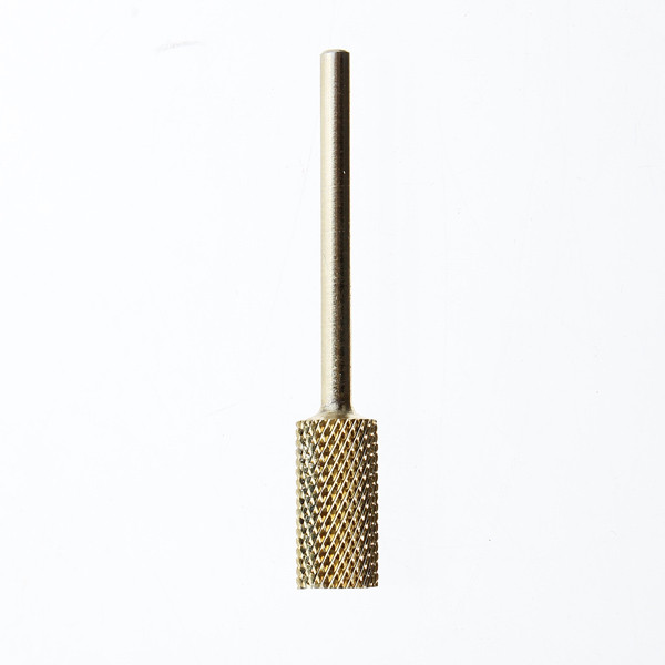1pcs pro gold carbide cylinder electric art nail care drill bit accessories tool file metal round style