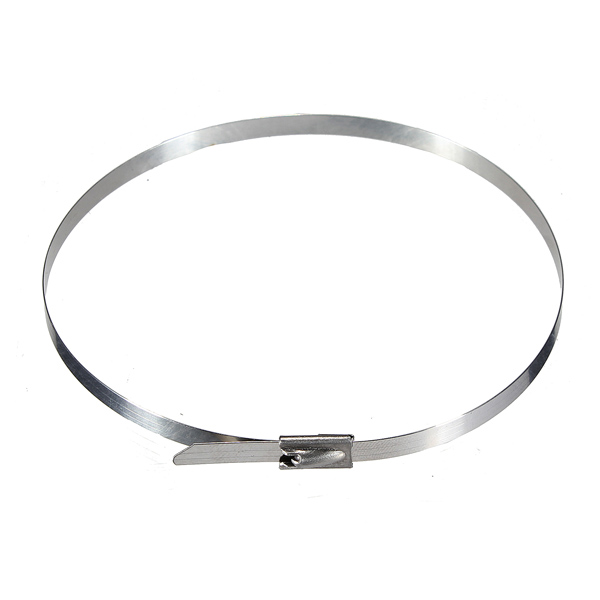 2014 new 100pcs 4.6x300mm stainless steel pvc covered self locking cable ties hoops