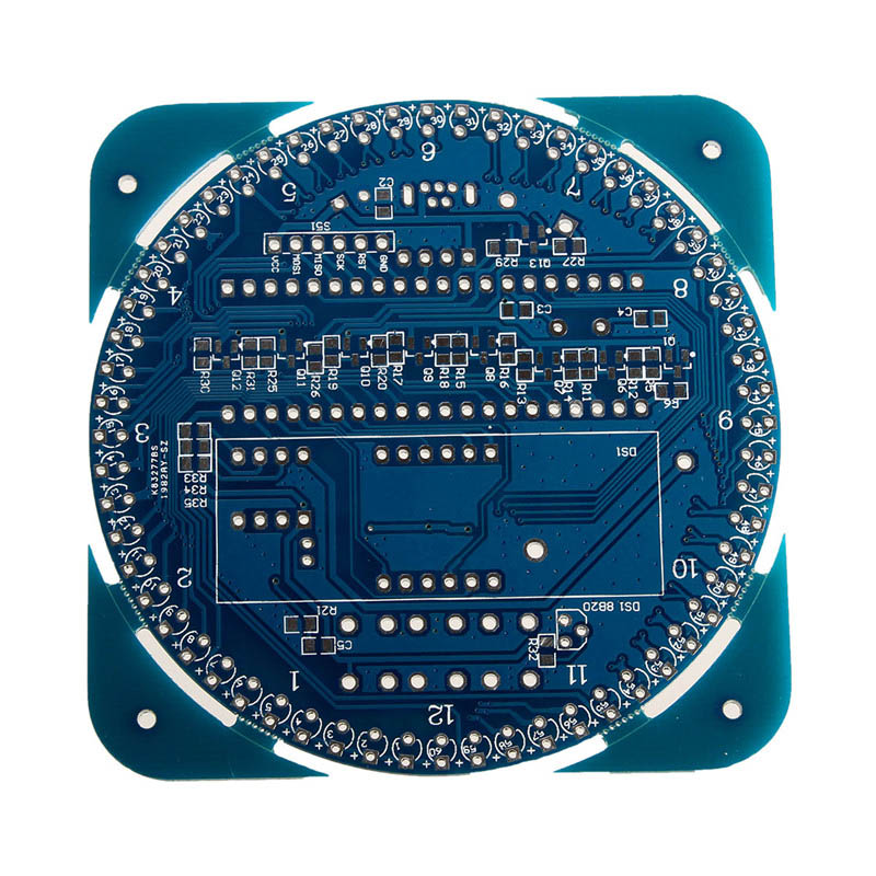 2015 brand new diy ds1302 rotating led electronic digital clock kit 51 scm learning temperature display board