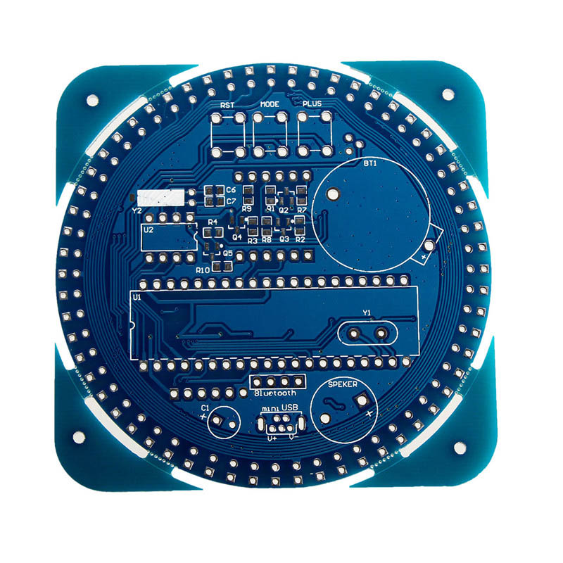 2015 brand new diy ds1302 rotating led electronic digital clock kit 51 scm learning temperature display board