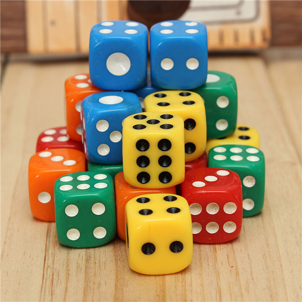 20pcs mixed color 14mm six sided bar pub club party spot d6 playing games dice set opaque 20pcs mixed color 14mm six sided bar pub club party spot d6 playing games dice set opaque