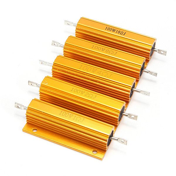 2pcs/lot ohm 1r/2r/4r/8r/10r 100w watt power metal aluminum shell case wirewound resistor
