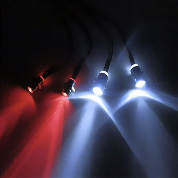 4pcs led rc model drift car 4 led night 5mm 3mm headlamps headlights led light lamps white red