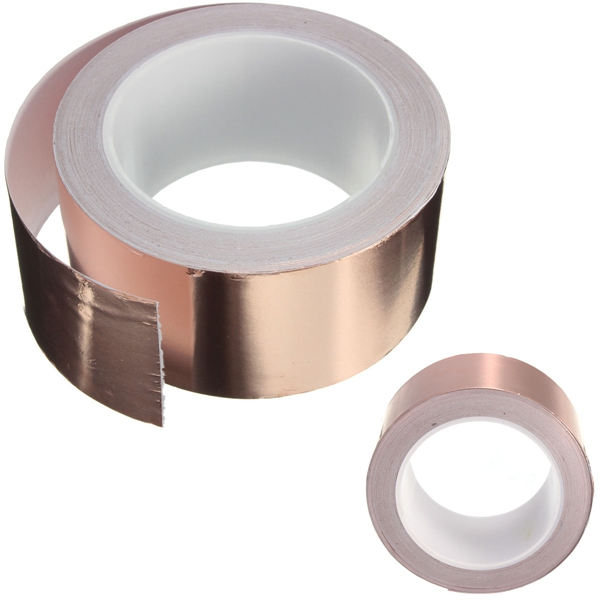 50 x 20 mm adhesive single face electric conduction copper foil tape shielding guitar slug and snail barrier